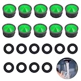 Dreamil Aireador de grifo, 10 unidades, regulador de chorro para grifo, colador con junta y filtro ABS, boquilla mezcladora, aireador, ahorro de agua, piezas de repuesto para baño y cocina