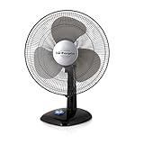 Orbegozo TF 0124 - Ventilador de sobremesa, movimiento oscilante, diámetro hélice 20 cm, asa, 22 W, piloto luminoso LED, 2 velocidades de ventilación, negro