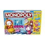 Monopoly Fall Guys Ultimate Knockout Edition - Juego de mesa para jugadores de 8 años en adelante, Dodge Interactive Obstacles, incluye troquel Knockout