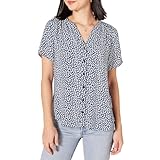 Amazon Essentials Blusa Tejida de Manga Corta y Corte Holgado Mujer, Azul Blanco Pétalo, L