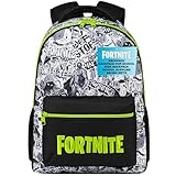 Fortnite Mochilas Infantil Bolsa Mochila Escolar Niño y Adolescente Mochila para Viaje Deporte con Cintas Ajustables Regalos para Gamers (Negro AOP)