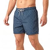 RIPT Essentials Bañador para Hombre Shorts de Baño con Protección Solar UV 50 de Secado Rápido, Estampado de Diamantes Azul, XL