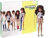 Creatable World Figura Unisex, muñeco articulado, pelucas castañas con rizos y accesorios (Mattel GGT68) , color/modelo surtido