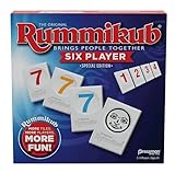 Rummikub Six Player Edition - El clásico juego de azulejos de Rummy - ¡Más fichas y más jugadores para más diversión! por Pressman , azul