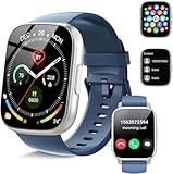 Reloj Inteligente Mujer Hombre, 1.95' HD Smartwatch con Llamadas Bluetooth, 110+ Modos Deportivos, Smart Watch con Pulsómetro/Monitor de Sueño/Podómetro, IP68 Pulsera Actividad para Android iOS, Azul