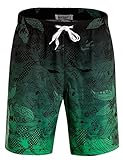 APTRO Bañadores de natación, Pantalones Cortos de los Hombres de Secado rápido Playa Surf Pantalones Cortos de natación Tallas Grandes Verde BS023 3XL