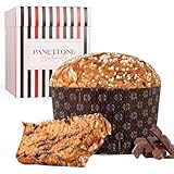 Panettone Antonella Chocolatíssimo de Chocolate XXL 1200 gr - Elaboración Artesanal con Receta Tradicional - Delicioso Panetone Dulce Navideño (1 PANETTONE)