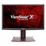 ViewSonic XG2401 - Monitor 24' Gaming Profesional Full HD TN (1920 x 1080, 144Hz, 1ms, FreeSync, 350 nits, Altavoces, DVI/HDMI/DP/USB, Low Input Lag), Color Negro/Rojo