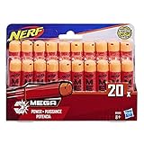 Nerf Pack de 20 Flechas Mega Oficiales, Color (Hasbro B0085EU6)