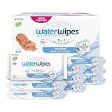 WaterWipes Sensitive+ Newborn & Baby Wipes, Toallitas Para Recién Nacidos y Bebés, 540 unidades (paquete de 9), 3 en 1 Limpia, Cuida, Protege, 99,9% Agua, Sin perfume
