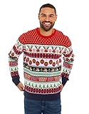 NOROZE Hombres Jersey de Navidad Novedad Isla Justa Suéter Chompa Fornido Tejer Navidad Jerséispara Mujeres Unisex Pull-Over