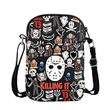Jason Killing It - Bolso bandolera con diseño de películas de viernes, bolsa de mensajero para amantes de las películas de terror, regalo de noche de terror, Killing It 2 - Bolso cruzado, 15*21*2cm