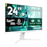 Philips Evnia 24M2N3201PL Gaming Monitor 24 Pulgadas 260Hz, Panel Fast IPS, 1ms GtG, HDR10, Adaptive Sync, G-Sync Compatible (1920x1080 HDMI 1x 2.0 DP 1x 1.4) Blanco