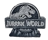 Jurassic World- Hucha de Resina, Ahorros,Figura Jurassic World, Color Negro, Producto Oficial (CyP Brands)