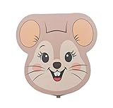 Pandiui23 Caja dientes de leche, Ratoncito Perez para almacenamiento dientes (Marrón)