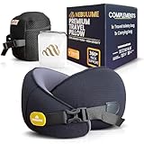 NEBULUME Almohada Viaje Premium - Almohada De Viaje para Cuello de Seda Helada y Soporte 360º - Cojin Avion Cuello con Hebilla Ajustable - Cojin Cervical con Funda Lavable Fácil - Travel Pillow
