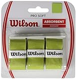 Wilson Pro Soft 3 Pack, Overgrips Raqueta Unisex Adulto, Verde (Green), Pack