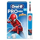 Oral-B Pro Kids Cepillo De Dientes Eléctrico, 1 Mango De Spider-Man De Marvel, 1 Cabezal, Diseñado Por Braun, Apto Para Niños Mayores De 3 Años