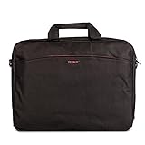 NGS MONRAY ENTERPRISE - Funda Portátil, Maletín Portátil de Nylon, Para Ordenador Portátil de 15.6', Resistente y Ligera, Asas y Bandolera Regulable, Compartimentos y Bolsillos, 40 x 32 x 4 cm, Negro