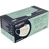 Radex - Caja de 50 Mascarillas Quirúrgicas Tipo IIR con Gomas, Blanco, Fabricado en España, Tres Capas, Material Hipo Alergénicos, Resistente a Salpicaduras