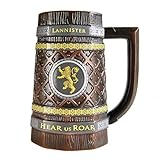 Jarra Juego de Tronos Lannister - Jarra Lannister, 900ml - Taza medieval - Jarra cerveza - Juego de Tronos merchandising - Licencia oficial