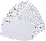 filtros de carbón activado PM2.5 de 5 capas reemplazables de papel antivaho para adultos, hombres y mujeres (50 unidades)