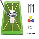 Alfombra de entrenamiento de golf Hitting – Analiza tu swing y mejora tu técnica con nuestra alfombrilla de golpe de golf para interior/exterior resistente a la rotura y antideslizante