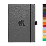 Dingbats - Wildlife Cuaderno Mediano En Blanco, Elefante Gris, A5 - Tapa Dura - Papel Crema, A Prueba De Tinta De 100 Gsm