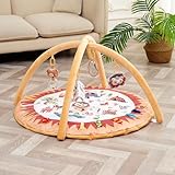 Alfombra de Juegos Sensorial Montessori para Bebé 0-12 Meses con Arcos | Alfombra Evolutiva para Bebés Niña y Niño | Tapete Grueso y Cómodo | Gimnasio Sensorial | Manta de Actividades Educativa para B