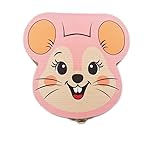 Pandiui23 Caja dientes de leche, Ratoncito Perez para almacenamiento dientes (Rosa)