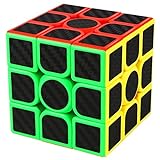 JOPHEK Cubo Mágico 3x3, Speed Cube 3x3x3 Easy Turn & Play Smooth - Cubo Mágico de la Etiqueta Engomada de la Fibra de Carbono