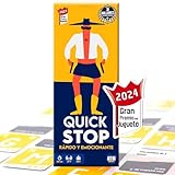 Quick Stop - Juegos de Mesa Dinámico y Divertido para Familia y Amigos - Gran Premio del Juguete 2024 - Versión Entretenida del Juego Stop - Regalo Original - Español