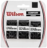 Wilson - Overgrip para raqueta de tenis ( pack de 3 grips ), color negro