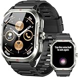 Reloj Inteligente Hombre con GPS, 2.06'' HD Smartwatch con Llamadas Bluetooth, IP68 Fitness Tracker con 110+ Modos Deportivos, Monitor de Sueño/Podómetro/Pulsómetro/SpO2 Smart Watch para Android iOS