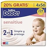 Dodot Toallitas para Bebé Sensitive - Paquete de 4 x 54 Toallitas - Total: 216 Toallitas