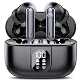 Csasan Auriculares Inalámbricos, Bluetooth 5.3 HiFi Estéreo con 4 HD Micró, Pantalla LED Reproducción de 40H, Control Táctil, IPX7, Carga Rápida USB-C[2023]