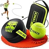 TENIX® Entrenador Tenis [con Power-Grip-System] Juego Tenis Individual para niños y Adultos | Jugar al Tenis Solo en el Patio, el Parque o la Pista | ¡Tu Entrenador de Tenis, Siempre contigo!