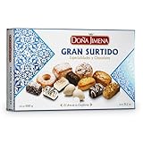 Doña Jimena Gran Surtido de Dulces Tradicionales 1000 Gramos, Especialidades y Chocolates Mini Pralinés Sabores Variados, Típico Dulce Navideño Receta Artesanal