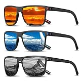 ZXTGBQ 3 Pares Gafas de Sol Polarizadas Hombre Mujer, Gafas de Sol Hombre Polarizadas, Protecci贸n UV Lentes de sol para hombre Conducir Running Pesca Viajes