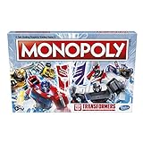 MONOPOLY: Transformers Edition Juego de mesa para 2-6 jugadores niños de 8 años en adelante, incluye tokens Autobot y Decepticon