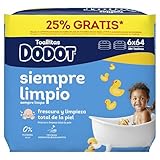 Dodot Toallitas Bebé Seco para Bebé, 384 toallitas, recupera el pH de la piel del bebé (6 Paquetes de 64)