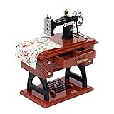 Kitchnexus Caja de música, máquina de Coser Vintage Creativa, decoración de Mesa para el hogar, Manualidades Retro para niños, Regalos, Juguetes