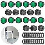 Amabro Pack de 20 aireadores de grifo, filtro para grifo, filtro limitador de caudal, aireador, boquilla mezcladora, aireador para baño o cocina