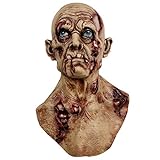 Máscara de Zombie con Muchas Cicatrices en la Cara, Máscara Completa de Walking Dead, Máscara de Monstruo Malvado residente, Máscara de látex de Goma para Fiesta de Disfraces de Terror para Halloween