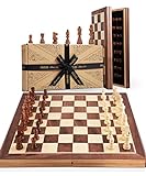 Juego de ajedrez Plegable Jaques de 15 Pulgadas con Piezas de ajedrez de 3 Pulgadas: ajedrez de Calidad por más de 150 años