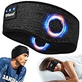 TPfocus Auriculares para Dormir ASMR Auriculares Inalambricos Bluetooth Regalo Hombre y Mujer,Sleep Headphones Sonno Cascos Inalambricos Bluetooth Recargable (Negro)