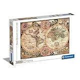 Clementoni - Puzzle 3000 piezas Mapa Antiguo, puzzle adulto (33531)