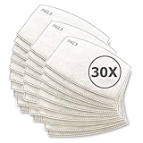 TBOC Filtros para Mascarillas - [Pack 30 Unidades] Desechables PM2.5 de Carbón Activado con 5 Capas de Filtración Material Suave y Transpirable Evita el Polvo Sustancias Nocivas y Contaminación