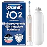 Oral-B iO 2 Cepillo de Dientes Eléctrico, 1 Cabezal, Rosa Suave - Cepillo Dental con 3 Modos de Cepillado, Sensor de Presión, Temporizador, Estuche de Viaje, Portarrecambios, Batería de Larga Duración