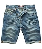 Rock Creek - Pantalones vaqueros cortos para hombre Denim M50 Dirty-jean. 32W